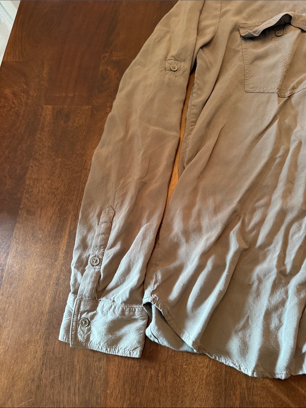 Banana Republic Women's Button-Down Shirt in Grayish Green - Picture 6 of 11